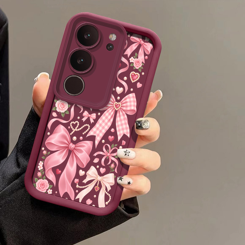 Vivo X200 - Bowknot Floral Design Phone Case For